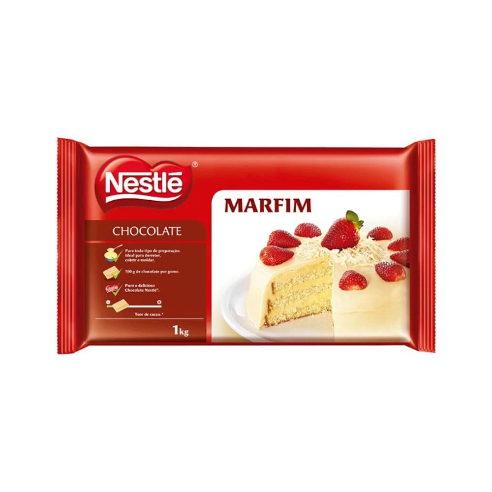 Chocolate Barra Nestlé Cobertura Marfim 1kg