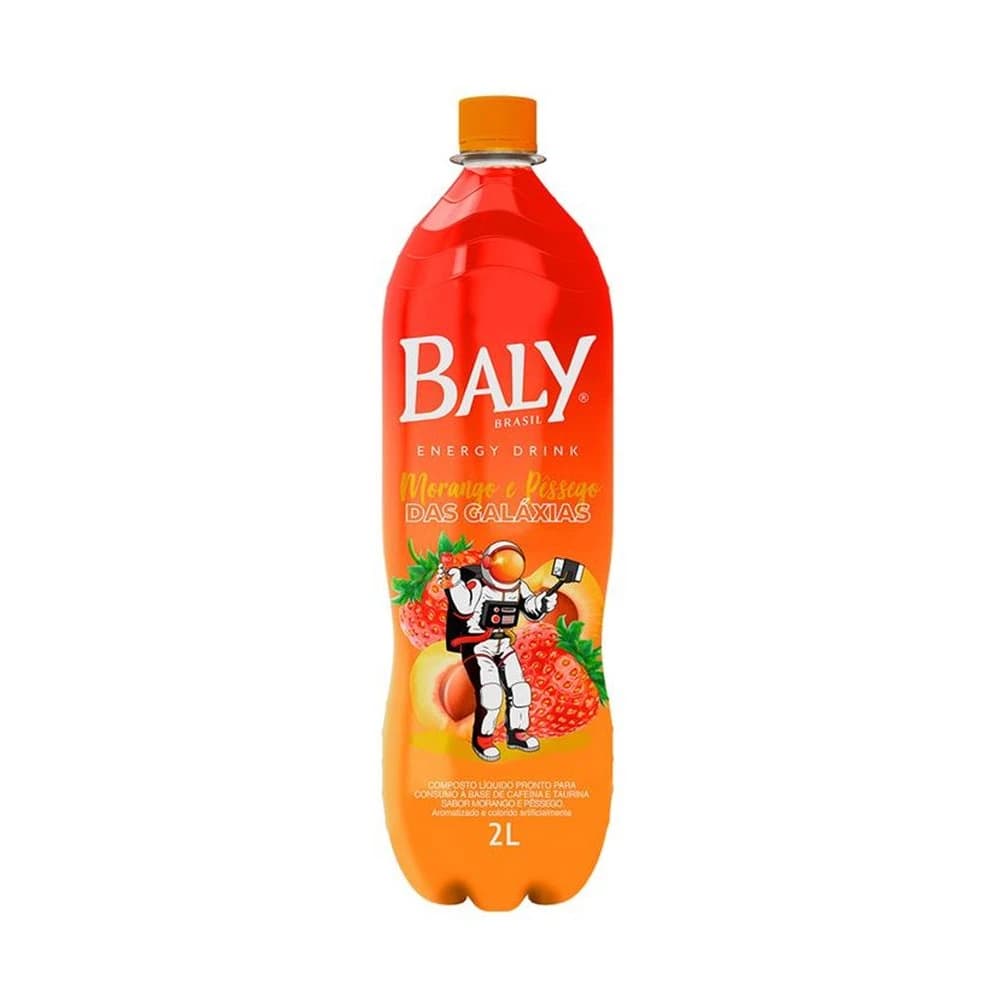 Energético Baly Morango Pêssego 2L